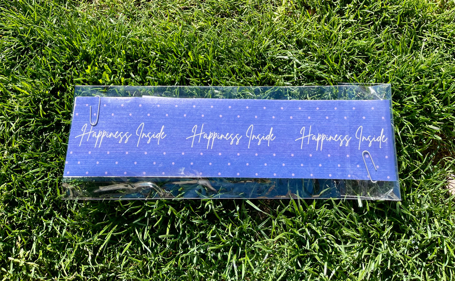 Happiness Inside Purple Polka Dot Packaging Tape