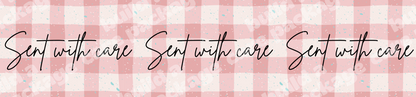 Sent With Love Pink Gingham Packaging Tape